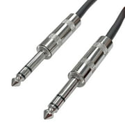 Seismic Audio SATRX-2 1/4 Heavy Duty Balance TRS Male to Male Electric Patch (Connector Computer Power Amplifier) Cord, Essential Interconnect, 2 Foot, 2 Pack, Music Audio Instrument Cables, Black