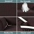 thumbnail image 6 of PrimeBeau Sofa Slipcover 1 Piece Sofa Cover 3 Seater Soft Couch Cover(Sofa Large, Brown), 6 of 6