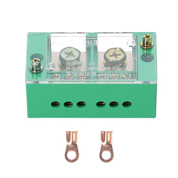 TFixol 60A 600V Portable Junction Box Household Multifunctional Wire Splitter Wire Terminal Junction Box with 2 Copper Lugs