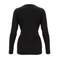 thumbnail image 7 of Gustave Women's V Neck Long Sleeve T-Shirts Fashion Cross Wrap Tops Solid Casual Loose Tunic Blouse Tee for Fall Winter "Black, 2XL", 7 of 7