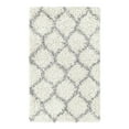 thumbnail image 3 of Unique Loom Trellis Shag Collection Area Rug - Ruby (2' x 3' Rectangle Ivory/Gray), 3 of 11
