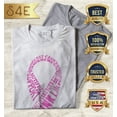 thumbnail image 2 of S4E Men's Pink Ribbon Word Montage T-Shirt Large White, 2 of 4