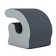 thumbnail image 1 of Almohada de soporte para el cuello ergonómica con cremallera, suave y ligera, para reposacabezas de escritorio, para la siesta, para la escuela, el Gris oscuro, 1 of 8