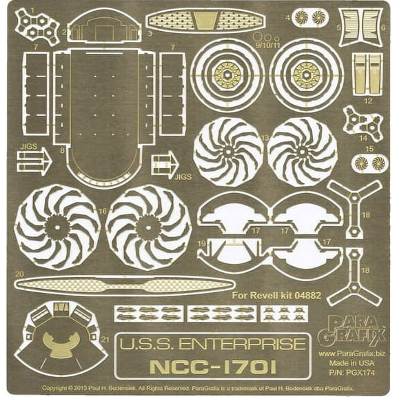 Star Trek (2009) Enterprise Photoetch Set - PGX174 ParaGrafix