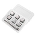thumbnail image 2 of Cubos de hielo de acero inoxidable para enfriar, cubos de whisky en caja de almacenamiento, rocas para bebidas, rocas para whisky para café, cerveza, 6 Plata con Clip, 2 of 8