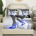 thumbnail image 3 of Erosebridal Slateblue High Heels Bed Sheets Set Queen Size,Bling Glitter Bedding Sets Queen Size,Dreamy Princess Bed Sheets Queen,Breathable Fashion Room Decorative,4 Pieces, 3 of 7