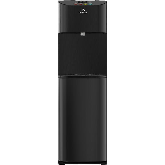 Avalon Electric Bottleless Water Cooler Water Dispenser - 3 Temperatures, Digital Clock with Temperature Control, Self Cleaning, Black Stainless Steel