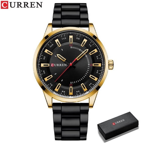 CURREN Top Brand Luxury Fashion Watches Men New Stainless Steel Waterproof Wristwatch Quartz Clock Male 8406