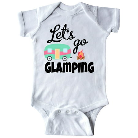 

Inktastic Lets Go Glamping with Camper Vector Gift Baby Boy or Baby Girl Bodysuit