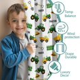 thumbnail image 3 of Blackout Kids Curtains,Cartoon Tractors Fences White Pattern Childrens Insulated Curtains Set Of 2,Bedroom Essentials,Toddler Room Decor 42"x54", 3 of 5
