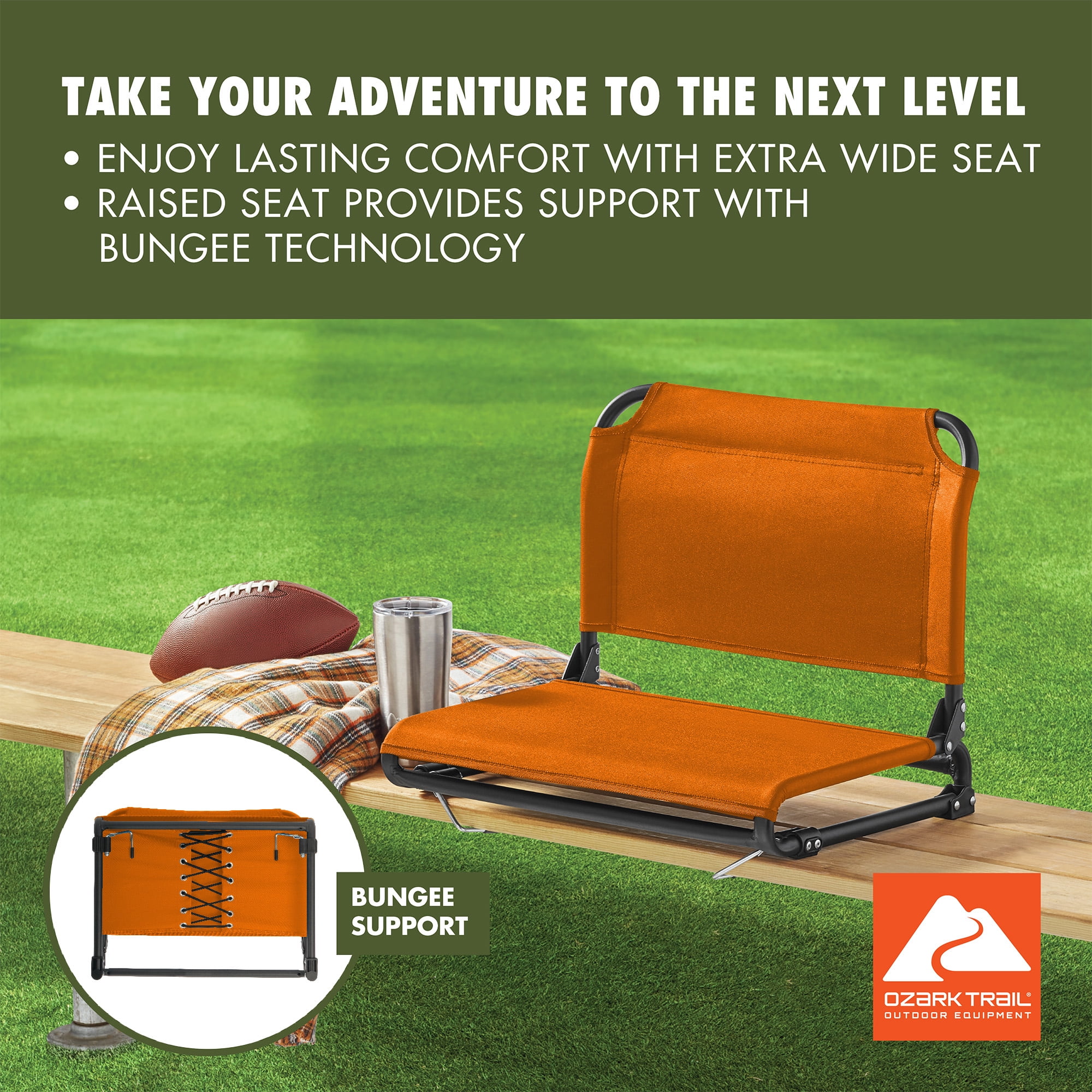 Ozark Trail Stadium Seat Burnt Orange