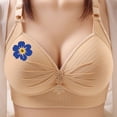 thumbnail image 2 of SROBPTY Plus Size Bras for Women, Womens Everyday Bras, Women Wireless Push Up Breathable T Shirt Comfortable Everyday Bras Beige,S, 2 of 5