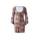 thumbnail image 5 of Txlixc Vestido retro estampado de verano femenino, falda de manga de altavoz de 3 / 4 con escote en V profundo, adecuado para playas nocturnas Txlixc moda, 5 of 9
