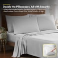 thumbnail image 4 of 6 Piece Printed Sheet Set, Deluxe Ultra Soft 1500 Series, Double Brushed Microfiber -Classic Gray, Full, 4 of 5