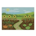 thumbnail image 1 of Country Cutting Board, Cartoon Style Concept of Plants and Vegetables Planted Farming Field Organic Life, Decorative Tempered Glass Cutting and Serving Board, in 3 Sizes, by Ambesonne, 1 of 2