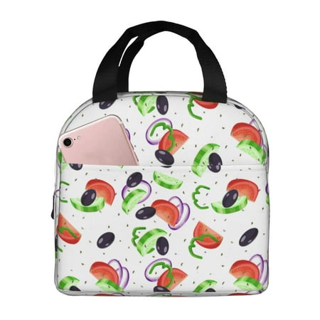 Insulated Lunch Bag for Women Men - Tomato Eggplant Cucumber Leakproof Cooler Lunch Box for Women Men  Lunch Tote Bags for Work School Picnic Travel