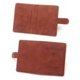 thumbnail image 2 of Funda para pasaporte, funda para tarjetas de pasaporte de viaje, funda tipo billetera, soporte para documentos de viaje multifunción, Funda de cuero PU, 2 of 5