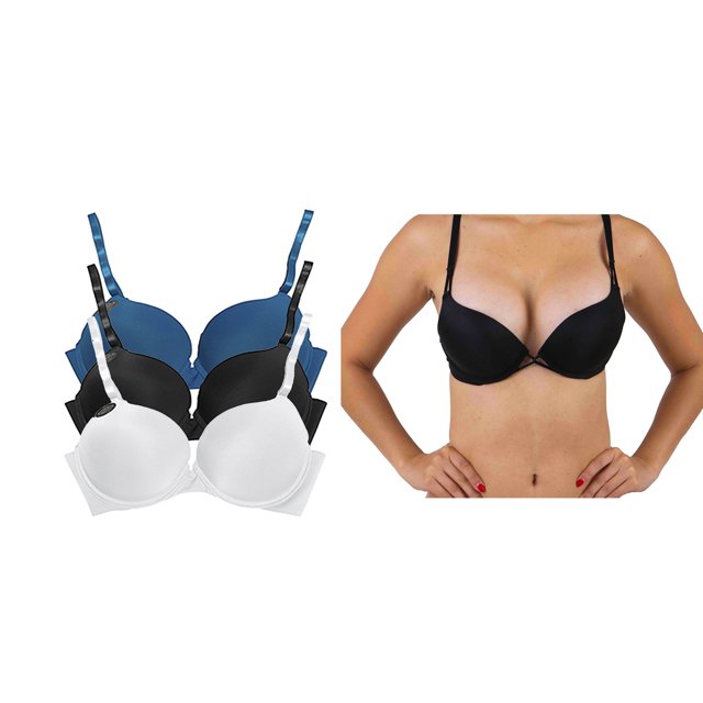 Paquete 3 Brasier Doble Push Up Tatys Fashion Aumenta Hasta 2 Tallas Tatys Fashion 6075-1