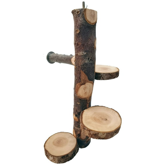 Chinchilla Rotating Jumping Platform, Pet Toy Stand, 3 Wooden Platforms, Vertical Design for Climbing, Safe and Pet-Friendly, Ideal for Small Pets like Chinchillas, Squirrels, and Flying Squirrels