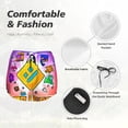 thumbnail image 6 of Lsque Geometry Dash Printed Women's Running Shorts with Liner Pockets,Elastic Quick Dry Workout Athletic Gym Yoga Shorts,Womens High Waist Shorts-XX-Large, 6 of 9