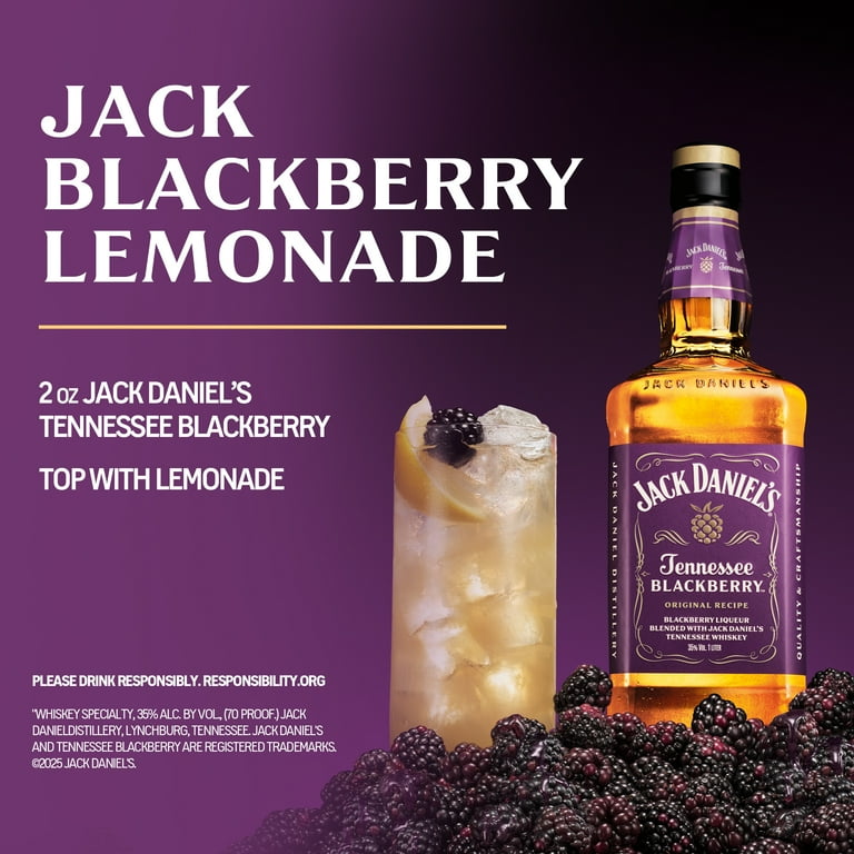 Jack Daniel's Tennessee Blackberry Whiskey Specialty, 750 ml