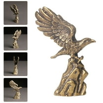 Raindrops Golden Brass Eagle Figurine for Decoration Strong and Perfect for Desktop and Home Decor 6.5 Inches