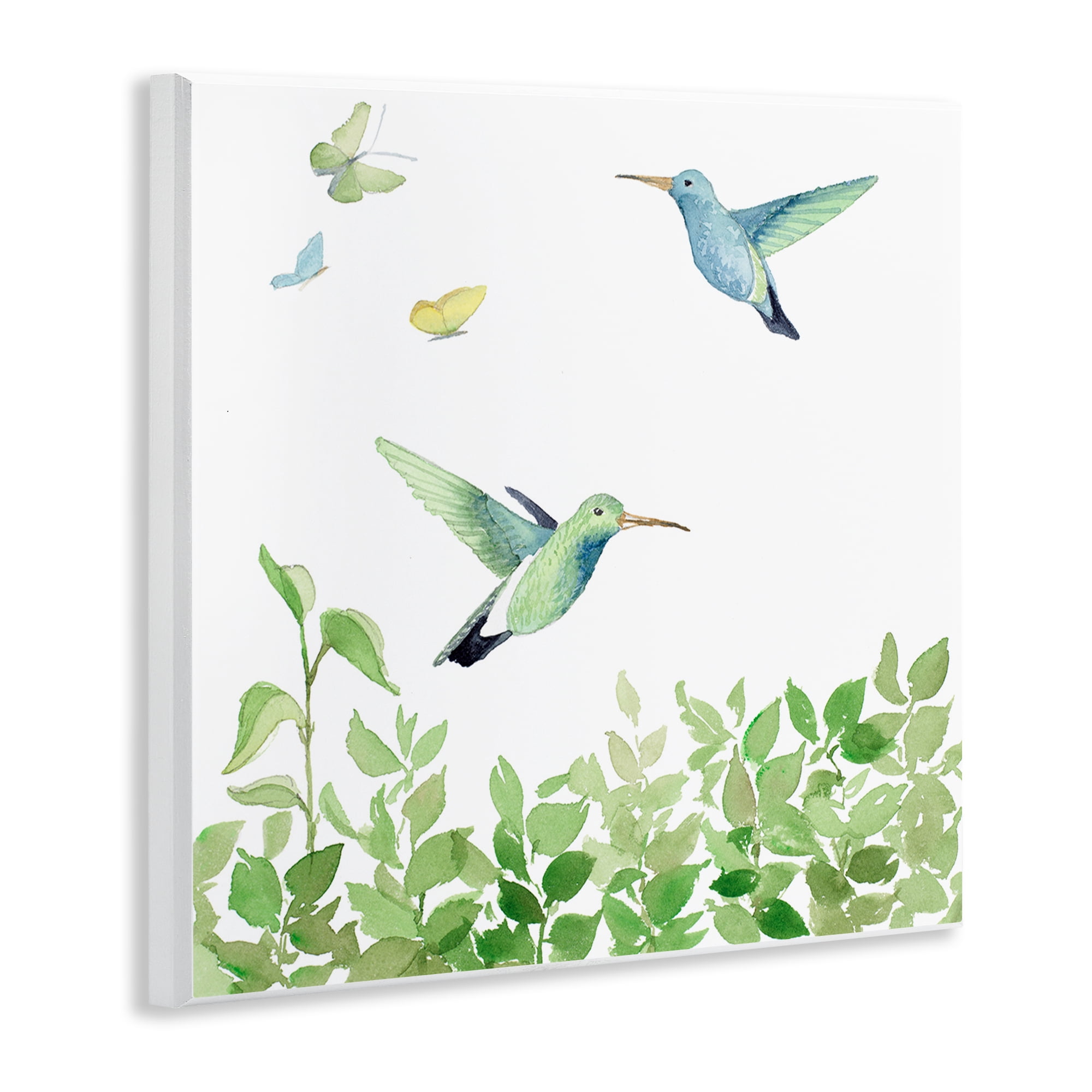Stupell Industries Spring Hummingbirds Scene Animals & Insects Painting Unframed Art Print Wall Art, 12 x 12