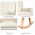 thumbnail image 6 of Costway Fabric Rocking Chair Upholstered  Mid Century Accent Armchair Beige, 6 of 10