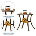 thumbnail image 6 of MF Studio Rattan Swivel Rocking Chairs 3 PC Patio Conversation Set, Outdoor Bistro Set Lawn Garden with 2 Cushioned Chairs & 1 Side Table, 6 of 11