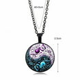 thumbnail image 5 of Kripyery Tai Chi Pendant Unisex Necklace Chinese Style Fashion Jewelry Two-tone Butterflies Pattern Sweater Necklace for Halloween, 5 of 8