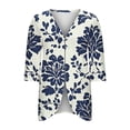 thumbnail image 6 of Purcolt Women's Hawaii Kimono Cardigans Lightweight Casual 3/4 Sleeve Loose Open Front Cardigans Summer Beach Cover up Tops, 6 of 7