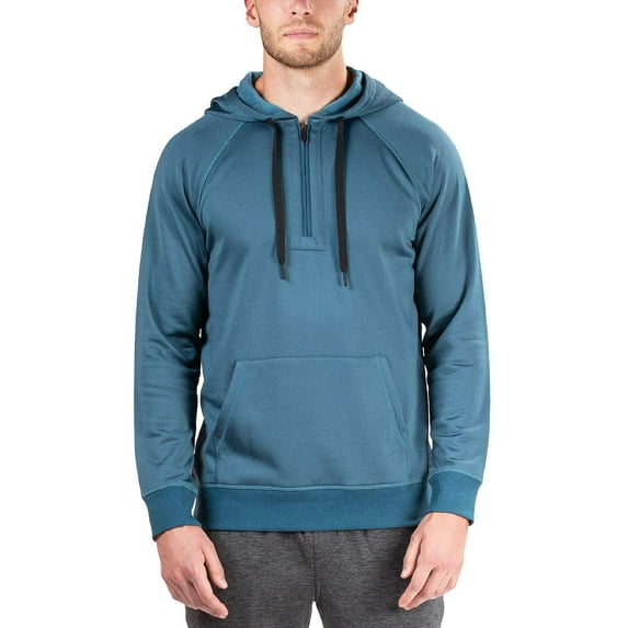 Natori Mens Sathya 1/4 Zip Pullover Hooded Sweatshirt