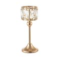 thumbnail image 2 of Candelabros Dorados Candelabros Decorativos Iglesia Hogar Restaurantes Oficinas 25cm Sunnimix candelabros de mesa de cristal, 2 of 8
