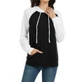 thumbnail image 4 of ShiShine Hoodies for Women Lightweight Long Sleeve Sweatshirt Loose Fit Color Block Tunic Tops with Pockets 2025, 4 of 7