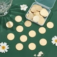 thumbnail image 5 of 50pcs Metal Stamping Blanks 1" Engraved Metal Blanks Golden Stamping Blanks Bulk Flat Round Undrilled Blank Brass Discs, 5 of 6