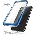 thumbnail image 3 of Poetic Lucent [Metallic Coating] Clear Hybrid Bumper Case for Apple iPhone X Blue, 3 of 7