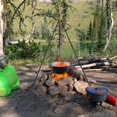 thumbnail image 4 of Hanging Pot Rack Bonfire Camping Outdoor Tripod Hanger Material Black Matte Surface Frosting Adjustable Hook Campfire, 4 of 5