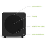 Kanto SUB8 8-inch Sealed Powered Subwoofer (Matte Black)