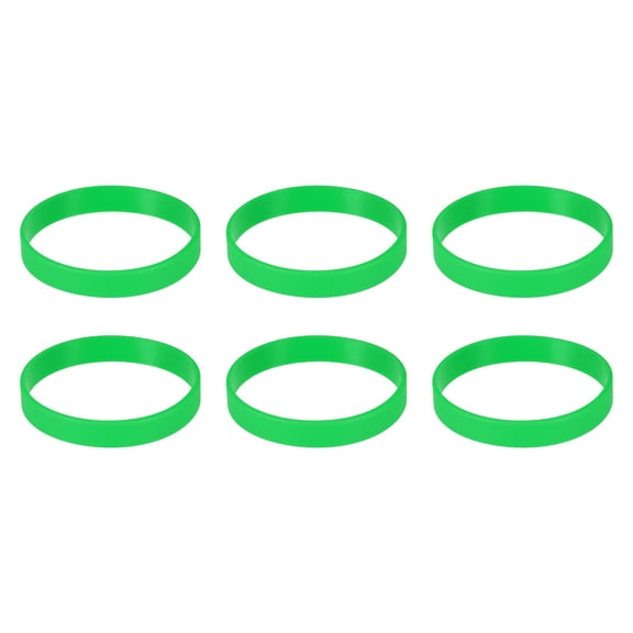 Uxcell 6Pcs Bracelets Wristbands 1/2 Inch Width for Sports Club, Group Games,  Green