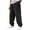 Black, variant on ENCCRWIN Men's Vintage Corduroy Pants, Elastic Drawstring Waist, Loose Straight Leg for Casual Wear, Daily Use, and Light Outdoor Activities,Black L