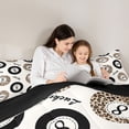 thumbnail image 4 of Castle Fairy Leopard Print Billiards Queen Bedding 7pcs, Sport Theme Bedding Comforter Set Queen, Brown Black,Black Reversible, 4 of 7