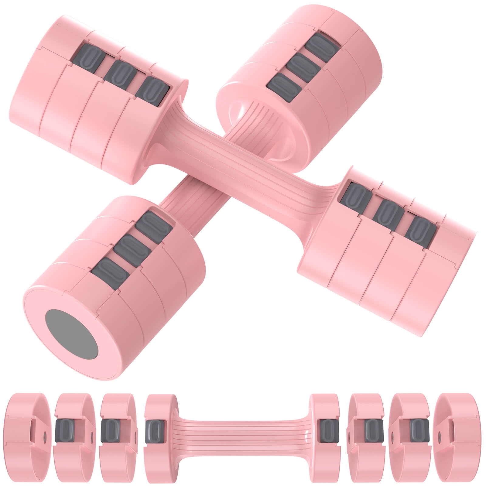 Adjustable Dumbbells Set, Hand Weights Set with 4 Adjustable Weights