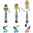 thumbnail image 2 of 25 Pcs Adaptateur de Valve Ensemble de Valve de Pompe pour SV AV DV French Flash Valve Presta, 2 of 6