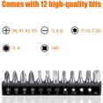 thumbnail image 2 of Ratchet Screwdriver set 13 PCS 110 Mm, 1/4" Mini Ratcheting Wrenches and Screwdriver Bits 12 Model with 1/4 inch Drive High Torque Mini Ratcheting Reversible Offset Screwdriver, 2 of 5