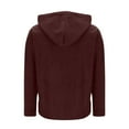 thumbnail image 6 of ZunFeo Womens Corduroy Shirt Jacket, Wine Hooded Button Down Top, Long Sleeve Cotton Blend Stretch Shirt with Pocket, Regular Fit,Size L, 6 of 8