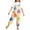 CF1, variant on Ruyang Halloween Girls Overalls Cute Colorful Ghost Printed Adjustable Strap Jumpsuits Summer Kids Straight Leg Casual Rompers 