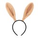 thumbnail image 4 of Diadema con orejas de piel sintética, accesorio para disfraz, juego de rol, diademas de conejo para mujer Marrón claro, 4 of 9