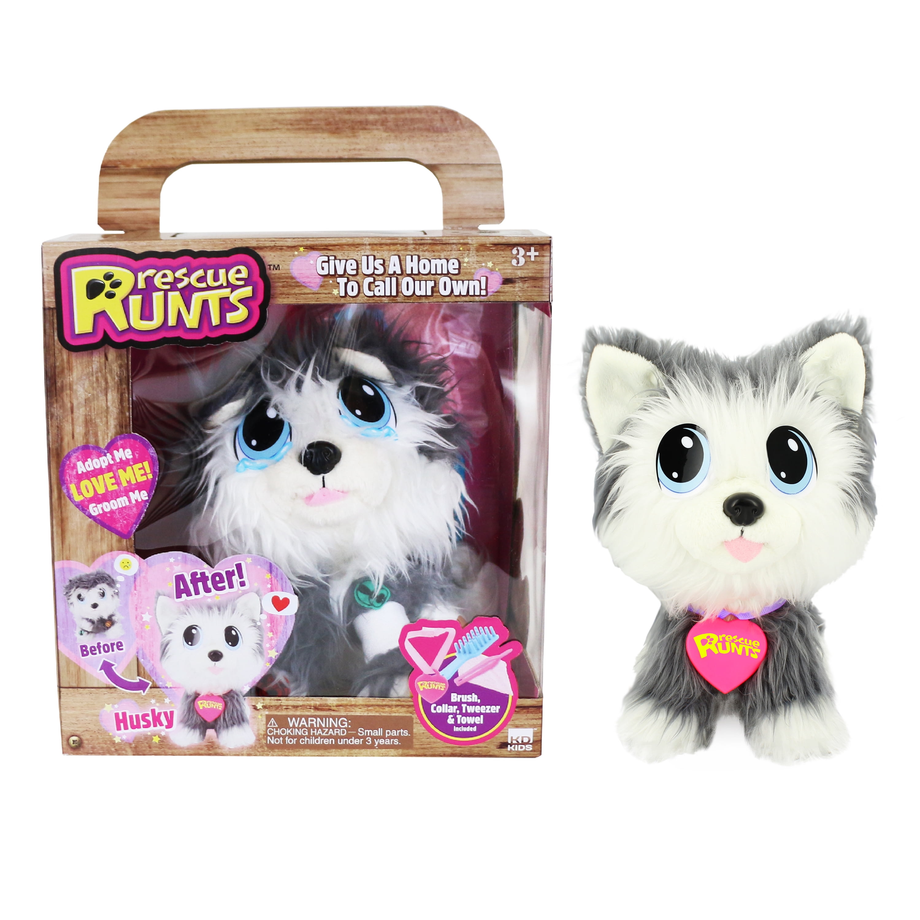 Rescue Runts Husky Rescue Dog Plush By Kd Kids Walmart Com