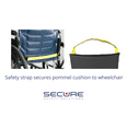 thumbnail image 4 of Secure Wheelchair Wedge Pommel Cushion for Seniors with Safety Straps & Convex Bottom – Prevents Forward Sliding, Improves Positioning, Transfers, Pressure Relief, Elderly Fall Prevention, 4 of 6