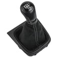 thumbnail image 1 of Bgsha Leather Manual Gear Shift Lever Knob Boot Cover 5/6 Speed For Golf For Jetta Shifter Lever Interior Replacement Parts, 1 of 10